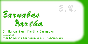 barnabas martha business card
