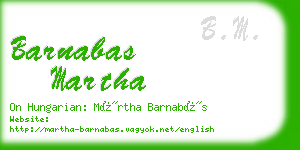 barnabas martha business card